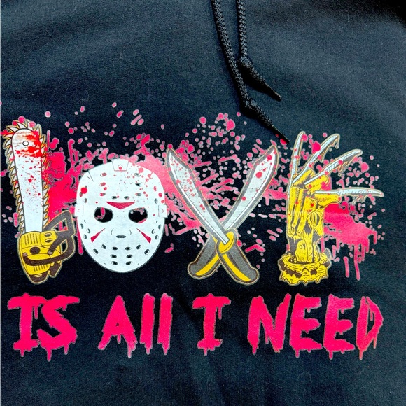 Gildan Other - Hoodie - Horror - Black - 2XL - NWT - Adult